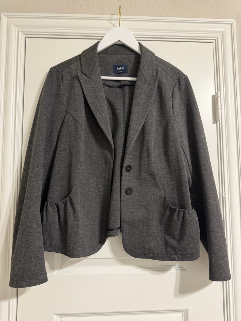 Sabie Charcoal Gray Women's Tailored Blazer